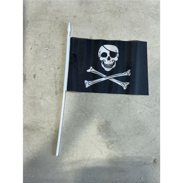 HUGE CASEOF NEW PIRATE FLAGS, 12 PER WHITE BOX