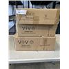 Image 1 : VIVO TRIPLE MONITOR DESK MOUNT - 1 ULTRAWIDE + 2 STANDARD, AND VIVO SINGLE MONITOR EXTRA TALL DESK M