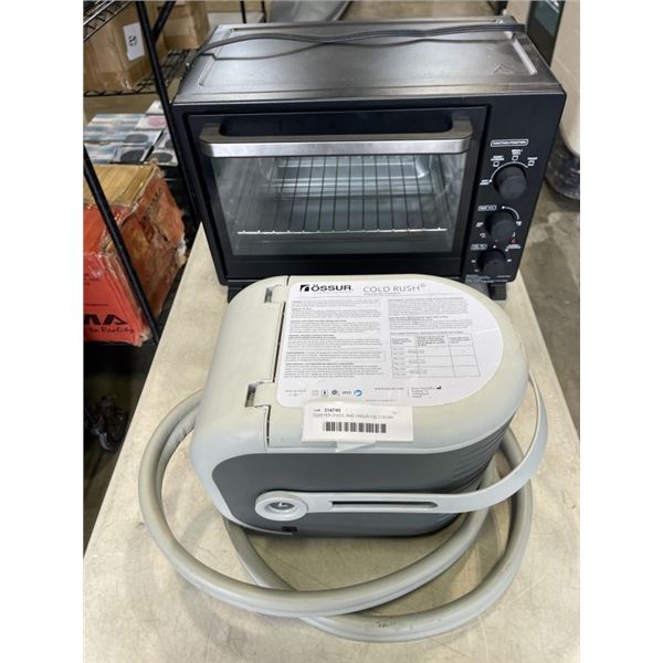 TOASTER OVEN, AND OSSUR COLD RUSH COLD THERAPY BOX