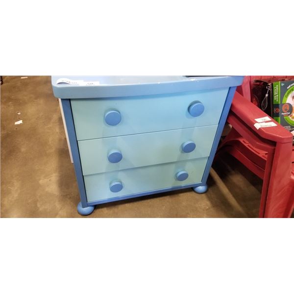 3 DRAWER BLUE DRESSER
