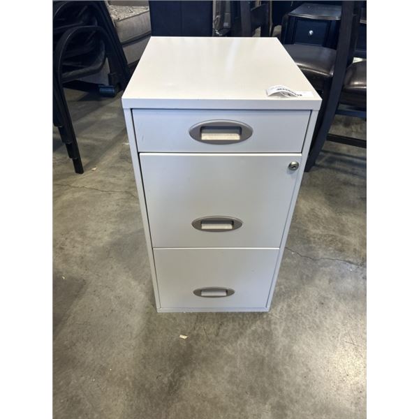 WHITE 3 DRAWER FILE CABINET
