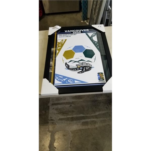 NEW 2026 WORLD CUP FIFA VANCOUVER FRAMED POSTER 18 X 24 INCHES BY FRAMEWORTH