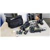 Image 1 : CAMERA BAG FULL OF ASSORTED CAMERAS AND EQUIPTMENT