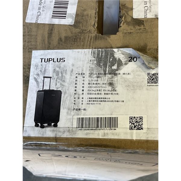NEW TUPLUS 20 INCH QUICK COLLECTION CARRY ON SUITCASE, BLACK