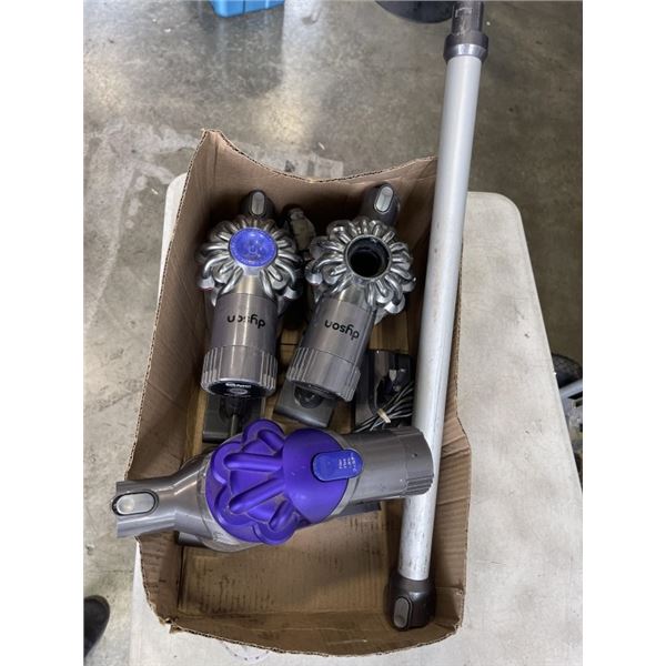 3 DYSON VACUUMS WORKING, LIMITED ACCESSORIES, ONLY WHATS IN PHOTOS