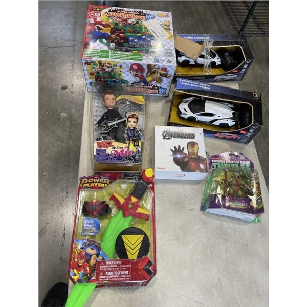 LOT OF KIDS TOYS - MARIO, MODEL CARS, ETC
