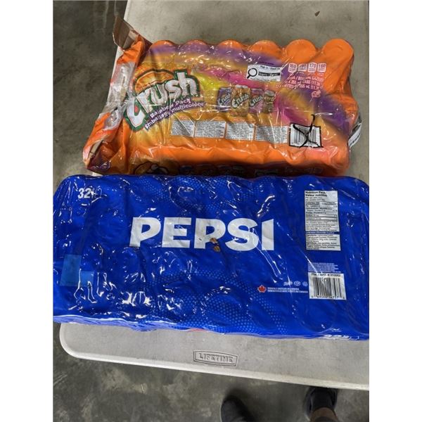 2 FLATS OF SODA, A FEW CANS MAY BE MISSING - PEPSI AND CRUSH