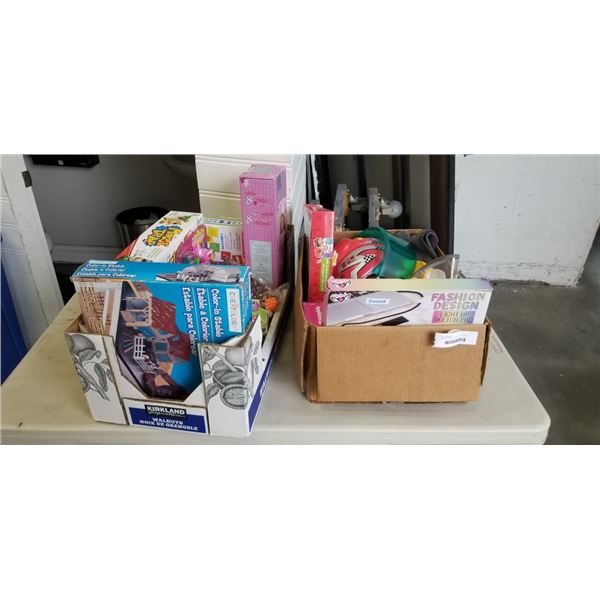 2 BOXES OF KIDS TOYS, LOTS OF NEW ITEMS