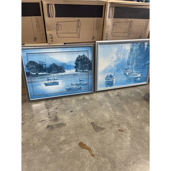 2 FRAMED KIFF HOLLAND SAIL BOAT PRINTS