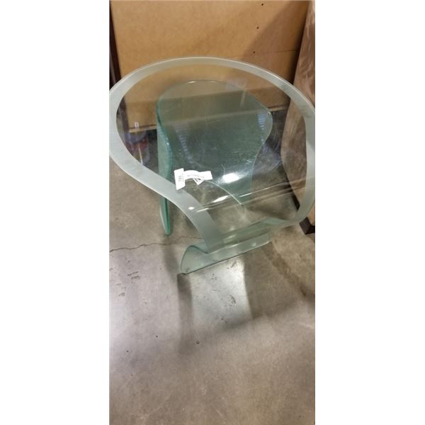 UNIQUE GLASS SIDE TABLE