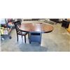Image 1 : ROUND DINING TABLE WITH EXTENSION AND CHAIR