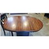 Image 2 : ROUND DINING TABLE WITH EXTENSION AND CHAIR