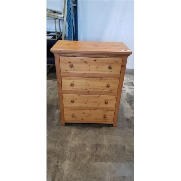 PINE 4 DRAWER HIGHBOY DRESSER