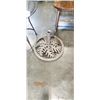 Image 2 : IRON BASE GLASS TOP TABLE, UMBRELLA STAND, AND GARDEN GOOSE