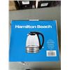 Image 4 : HAMILTON BEACH COMPACT 1L GLASS ELECTRIC KETTLE - TESTED WORKING