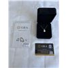 Image 1 : NEW S925 1.0CT MOISSANITE STONE EMERALD CUT HALO NECKLACE, CHAIN 16"-18" MOUNTED IN 925 STERLING SIL
