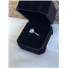 Image 2 : NEW PLATINUM PLATED 0.8CT SIMULATED DIAMOND (CZ) SOLITAIRE RING, RESIZEABLE