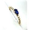 Image 3 : 10KT YELLOW GOLD NATURAL BLUE SAPPHIRE (0.35CT) RING, SIZE 6, RETAIL $1500.00. SAPPHIRE IS THE BIRTH