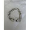 Image 3 : NEW PLATINUM PLATED 14.0MM ICED OUT CUBAN LINK BRACELET, 8" LONG