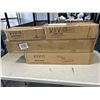 Image 1 : VIVO CLAMP-ON DESK STABILIZER AND VIVO LIGHT WOOD UNDER DESK KEYBOARD TRAY AND VIVO WHITE DROP CEILI
