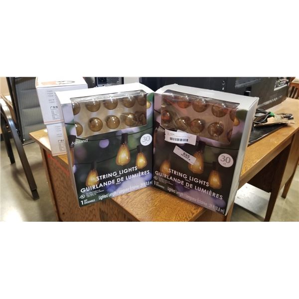 2 NEW SETS OF ASHLAND EDISON STYLE STRING LIGHTS, 29FT EACH