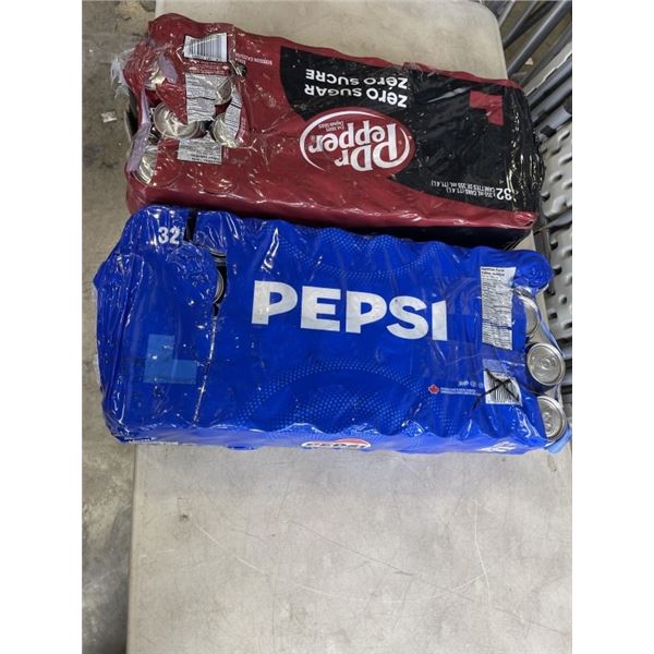 2 FLATS OF SODA, A FEW CANS MAY BE MISSING - PEPSI AND DIET DR. PEPPER