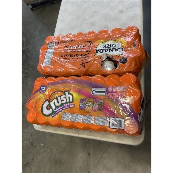 2 FLATS OF SODA, A FEW CANS MAY BE MISSING - PEACH MANGO GINGER ALE AND CRUSH