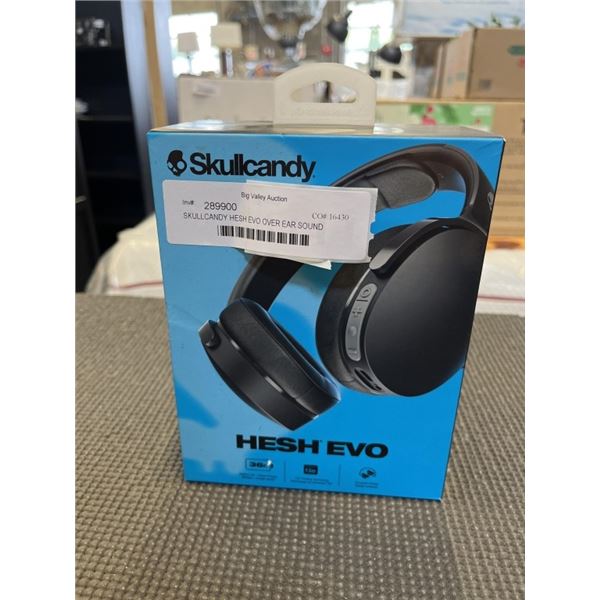 SKULLCANDY HESH EVO OVER EAR SOUND ISOLATING BLUETOOTH HEADPHONES - TESTED WORKING, RETAIL $99