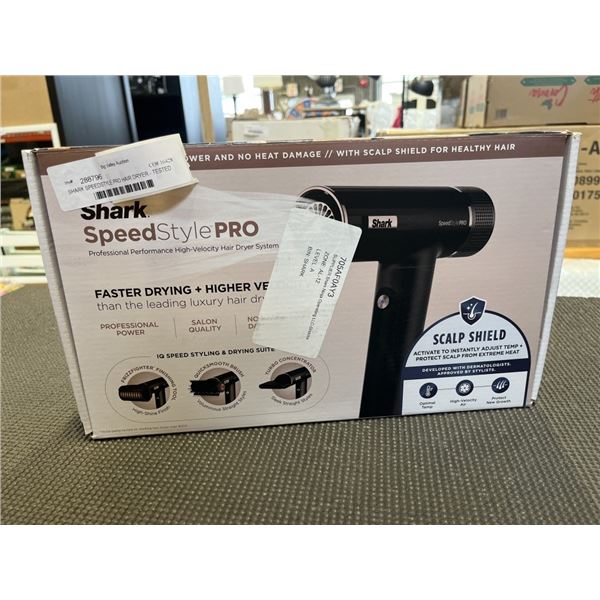 SHARK SPEEDSTYLE PRO HAIR DRYER - TESTED WORKING, RETAIL $279
