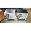 Image 1 : PAIR OF BUTTERFLY NIGHTSTANDS