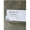 Image 2 : VIVO DARK WALNUT EASEL STUDIO TV STAND WITH SHELF