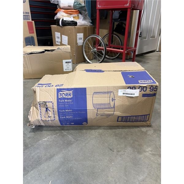 CASE OF TORK HAND TOWEL ROLLS, WHITE SOFT, ONLY 4 ROLLS