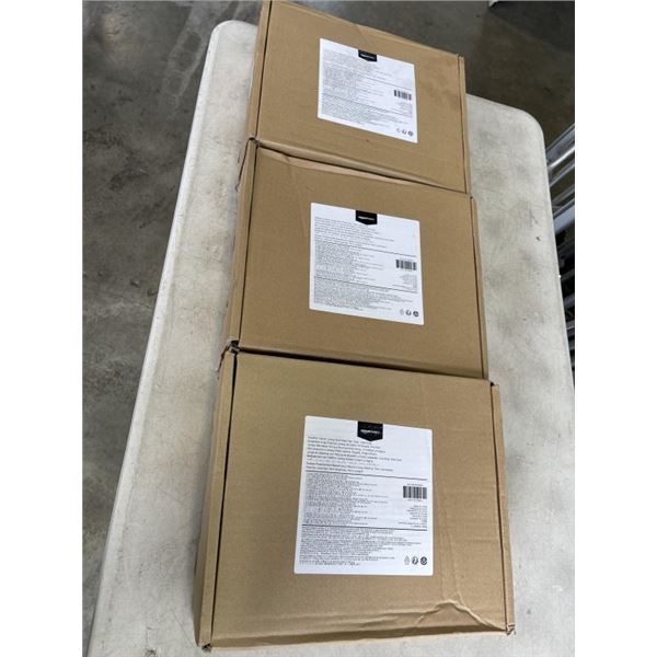 3 NEW AMAZON BASICS TWIN COTTON SHEET SETS HEATHER GREY