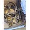 Image 6 : ANTIQUE HORSE BIT, BRIDAL AND BAG OF RABBIT BEDDING