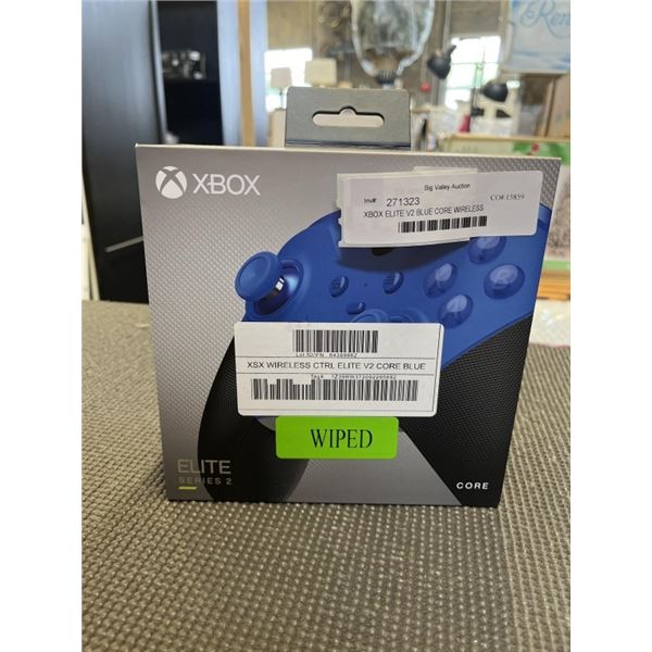 XBOX ELITE V2 BLUE CORE WIRELESS CONTROLLER - TESTED WORKING, RETAIL $179