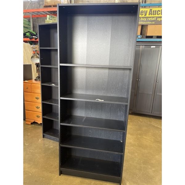 6FT BLACK BOOKSHELF