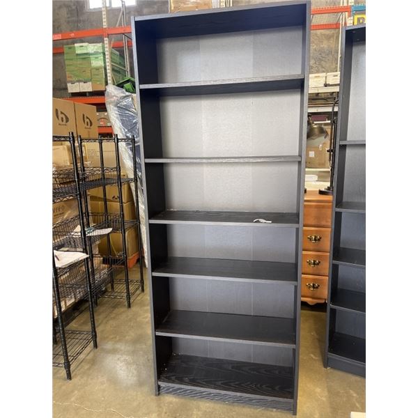 6FT BLACK BOOKSHELF