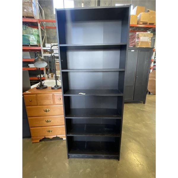 6FT BLACK BOOKSHELF
