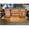 Image 5 : 2 PIECE TEAK DISPLAY CABINET - BACK BOARD AND SUPPORTS TO RAISE TOP PIECE