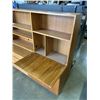 Image 6 : 2 PIECE TEAK DISPLAY CABINET - BACK BOARD AND SUPPORTS TO RAISE TOP PIECE