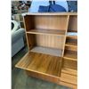 Image 7 : 2 PIECE TEAK DISPLAY CABINET - BACK BOARD AND SUPPORTS TO RAISE TOP PIECE