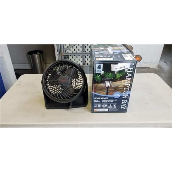 2 NEW PATH LIGHTS AND HONEYWELL FAN