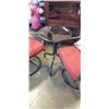 Image 3 : 3PC BISTRIO SET W/ RED CUSHIONS