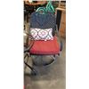 Image 4 : 3PC BISTRIO SET W/ RED CUSHIONS