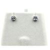 Image 1 : STERLING SILVER CZ ROUND SHAPE EARRINGS, RETAIL $300.00.