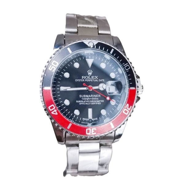 ROLEX SUBMARINER, UNAUTHENTIC - BLACK DIAL, BLACK/ RED BEZEL
