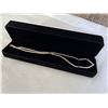 Image 1 : NEW 18K GOLD PLATED 2.5MM PRINCESS CUT SIMULATED DIAMOND (CZ) TENNIS NECKLACE, 18" LONG