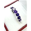 Image 2 : STERLING SILVER NATURAL AMETHYST RING, SIZE 9, W/A $450.00.