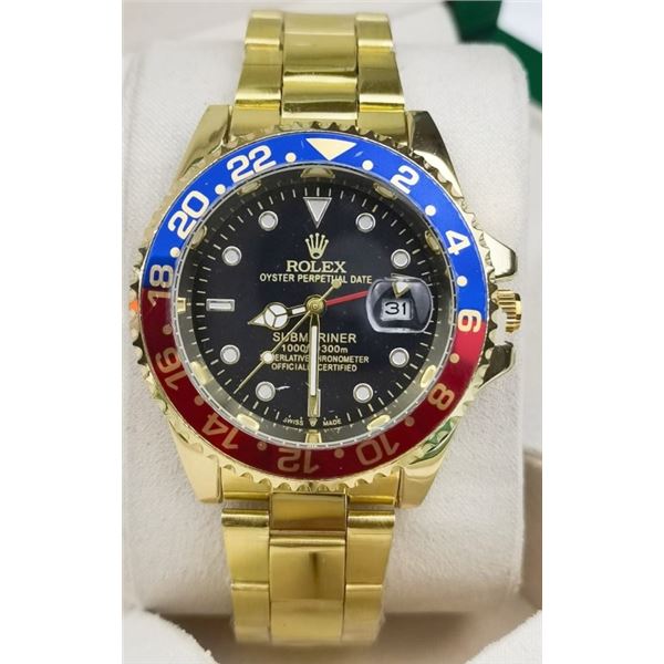 ROLEX SUBMARINER, UNAUTHENTIC - BLACK DIAL, BLUE/ RED BEZEL