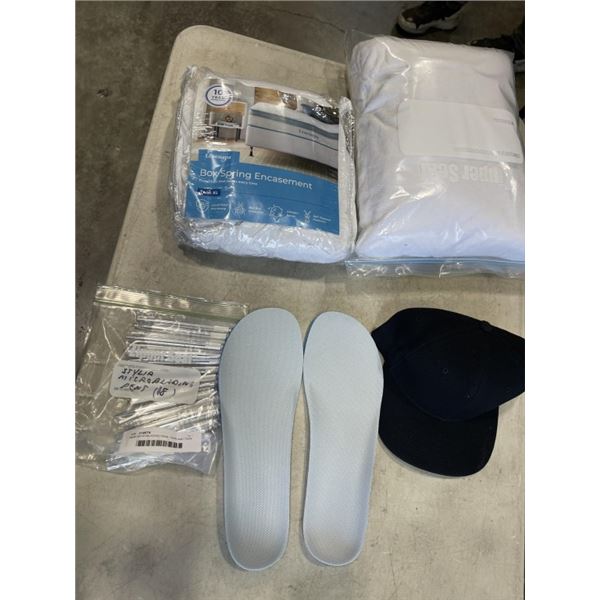 NEW MICROBLADING PENS, TWIN AND TWIN XL MATTRESS COVERS, 2 NEW BLACK HATS AND INSOLES